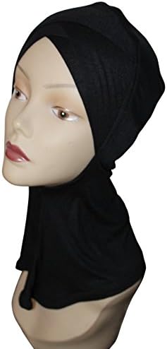 Pleated Criss Cross Ninja Underscarf (Black)