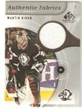 2005-06 SP Game Used Authentic Fabrics #AFMB Martin Biron - Buffalo Sabres (Piece of Authentic Jersey ) (Hockey Cards)