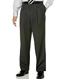 Lauren By Ralph Lauren Double-Pleat Grey Stripe Dress Pants Big and Tall