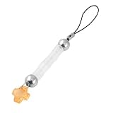 Gino Cross Shaped Orange Rhinestone Pendant UV Reflector Strap