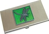 Green Dragonfly Business Card Holder / Case