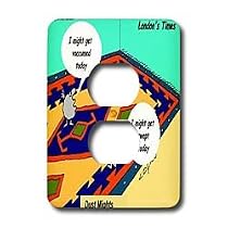 Londons Times Funny Society Cartoons - Dust Mites - Light Switch Covers - 2 plug outlet cover