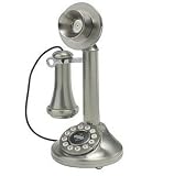 Crosley CR64 Candlestick Analog Phone - Brushed Chrome