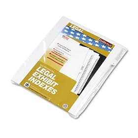 Kleer-Fax 91006 - 90000 Series Legal Exhibit Index Dividers, Side Tab, Printed 6, 25/Pack-KLF91006