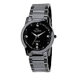 Oniss Men's Black Swiss SS & Ceramic Sapphire Diamond Watch