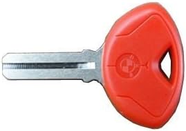 Key Blank Shell No chip for 2004-2008 BMW Motorcycle R1200RT R1200GS K1300R (Red/Black) (RED)