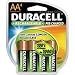 Duracell AA 4 Pre-Charged Rechargeable NiMH Batteries DX1500