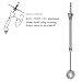12 inch - 24 inch telescoping standoff for sloped ceilings