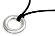 Sterling Silver Necklaces - Round Hollow Silver - Length: 18" Height: 39mm