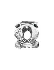 Zable(tm) Sterling Silver Cz Initial O Bead / Charm