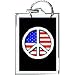 RAVEN IMAGES KC-5033 Peace Symbol / American Flag Keychain