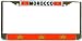 Morocco Moroccan Flag Chrome Metal License Plate Frame Holder