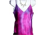 ArtisanStreet's Fuchsia & Purple Hand Painted Silk Camisole. One Of A Kind.
