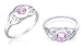 Round Cut Pink Cz Ring Sterling Silver