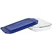  : Pyrex Bakeware Sculptured 9-by-13-Inch Rectangular Baking Dish, Clear with Blue Lid