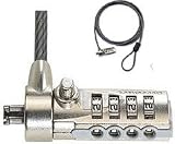 Notebook Computer Keyless 4 Digit Combination Lock and Steel Security Cable for PC