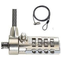 Notebook Computer Keyless 4 Digit Combination Lock and Steel Security Cable f...