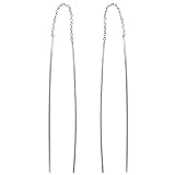 Sterling Silver Straight Bar Ear Thread Earrings