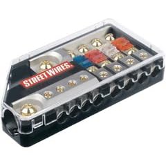 StreetWires CBR44S Combination Positive and Negative Fused Distribution Block
