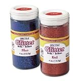 Spectra Plastic Glitter Crystals, .04 Hexagons, 4 oz. Jar, Silver - Sold as 1 Each