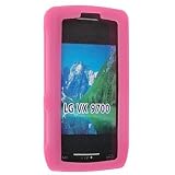 LG Dare Rubber Silicone Skin Case Cover Hot Pink