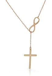925 Sterling Silver Infinity Cross Religious Pendant Necklace