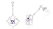 Princess Cut Amethyst Dangling Earrings Sterling Silver