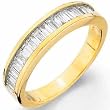 14Kt Yellow Gold Ladies Channel Baguette Cut Diamond Wedding Ring