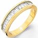 3/4 Ct.T.W. Baguette Cut Diamonds, 14Kt. Yellow Gold. Diamond Wedding Ring