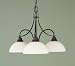 Murray Feiss F1885/3ORB Boulevard Three-Light Small Chandelier, Oil Rubbed Bronze with White Opal Etched Glass Shades