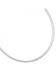 MMA Silver - 16 inch 3mm Domed Omega Necklace