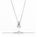 14K White Gold Bezel Snowman Pendant Diamond Necklace (0.08 CTW., G-H Color, SI1-2 Clarity) - 17