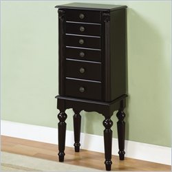 Ebony Black Jewelry Armoire