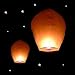 10er Set Himmelslaterne, Skyballoon, Skylaterne in rot, ca.110x60x40 cm