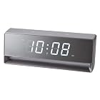 IDEA LABEL ミラー電波LEDクロック  LCR065-WH 2190547