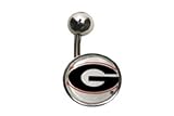 University of Georgia Bulldogs UGA Navel Belly Ring