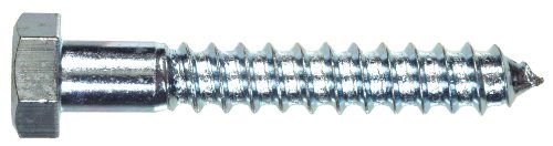 The Hillman Group 591017 Hex Lag Screw,  3/8 by 3-Inch,  Zinc,  8-Pack