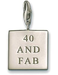 Thomas Sabo 40 and Fab Charm, Sterling Silver