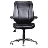 Black Contemporary Bonded Leather Executive Chair