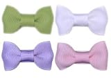 4-Pack Baby Hair Bows. No-slip Baby Clips for Newborn Fine Hair. Jane Infant Bows.