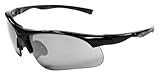 Sunglasses JM12 Sports Wrap for Baseball, Softball, Cycling,Golf TR90 Frame Mirror Lens (Black Smoke)