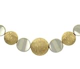Ladies 17 Polish and Textured Circle Link Grad Neck