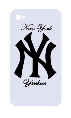 New York Yankees iPhone 4 & 4s Case (White) + Front Screen Protector