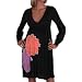 Black Flower Long Sleeve Maternity Dress