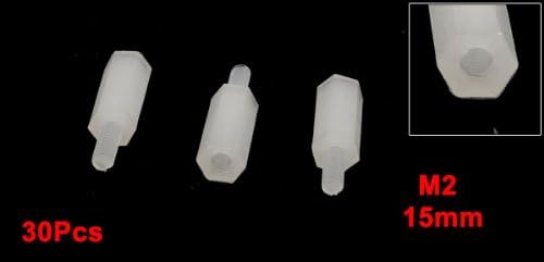 30 Pcs M2 x 5mm + 10mm Hex Hexagonal Threaded Spacer Support