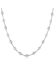 Potato Pearl Strain Necklace in Black Rhodium Plate-36"