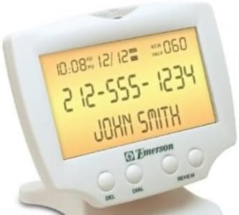 Emerson Jumbo Talking Cid - - Caller Id With Talking Cid (Announces Number Only)- Orange Backlight- Red Ringer Light On Top Of Unit Lets You Know A Call Is Coming In- Uses 4 Aaa Batteries (Not Includ