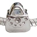 LovingtheBead &copy; Gem-Set Handbag Slide-on Slide-off Charm