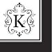 Monogram Black & White Cocktail Napkins - K