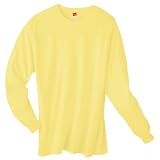Hanes Adult Authentic Tagless long sleeve Tee Shirt With Rib knit cuffs. 5586